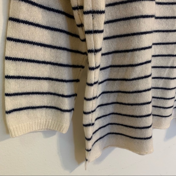 360 Cashmere 3/4 Sleeve Striped Boat Neck Sweater in Pink, Size M - Picture 4 of 11